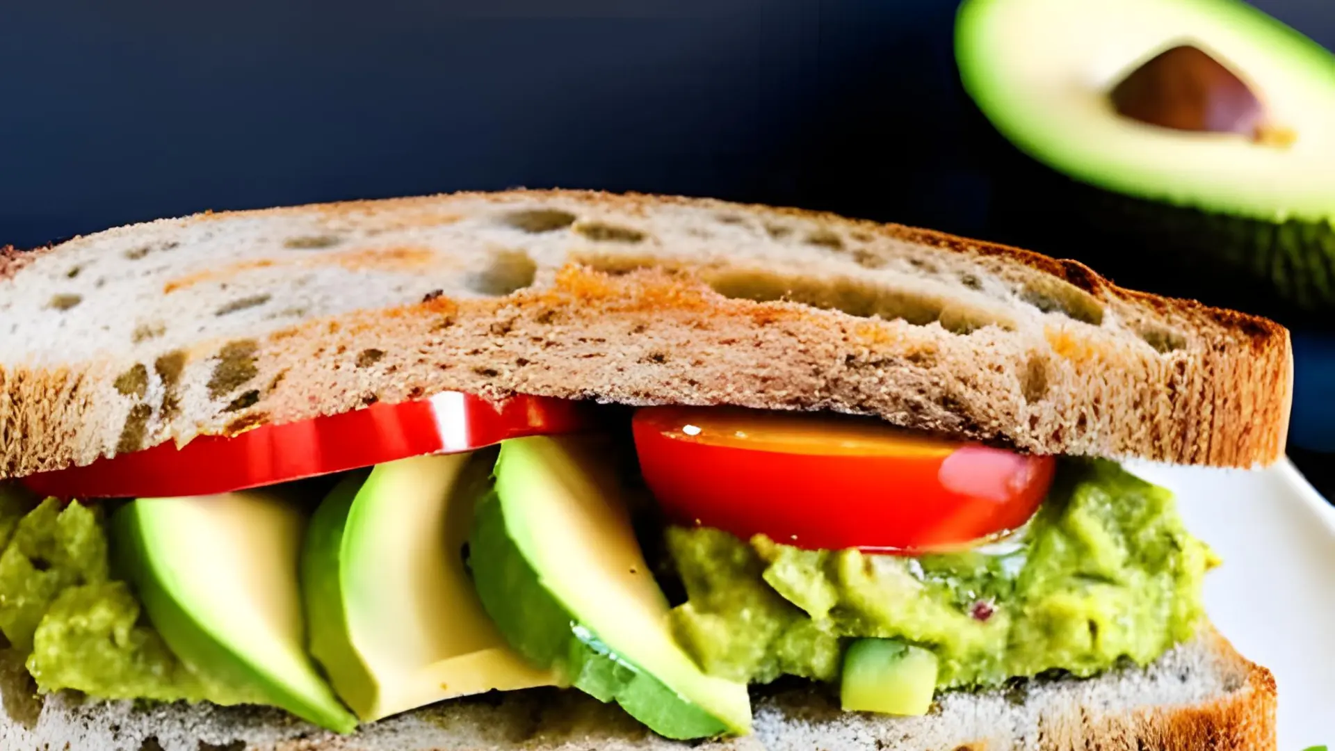Avocado toast with whole-grain bread